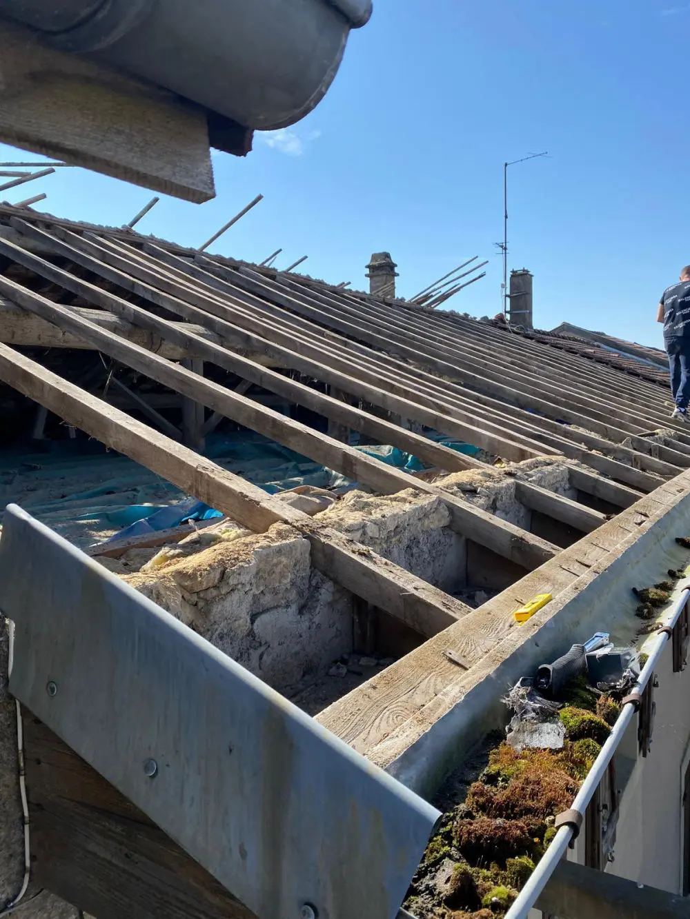 Structure de charpente en bois — détail des assemblages