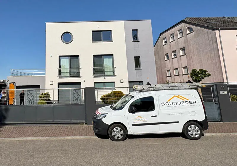 Travaux d'étanchéité et ferblanterie sur une terrasse à Bertange (Luxembourg)